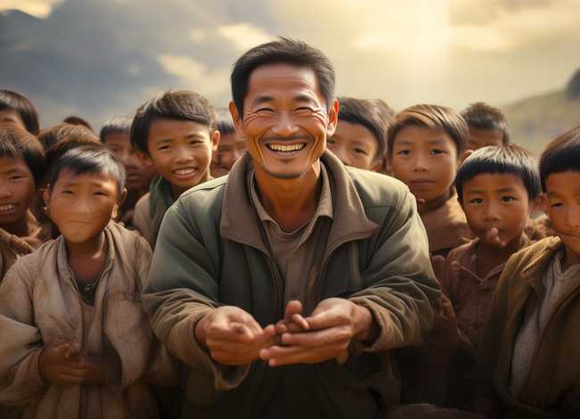 贫困山区儿童图片，丛飞的事迹,要求好人好事,配上图片,外加简短解说