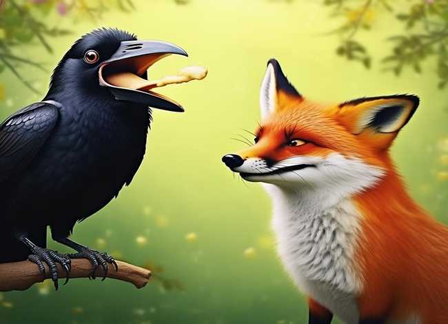 讲故事乌鸦和狐狸；《狐狸和乌鸦》的故事缩写