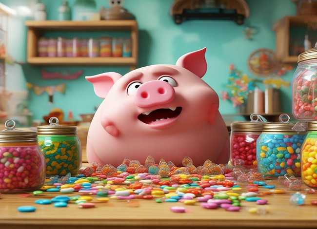 糖果小故事（小猪偷吃糖果故事）