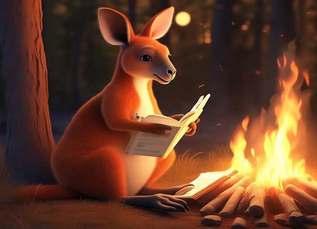 画简单的红袋鼠的故事、适合女朋友的睡前故事