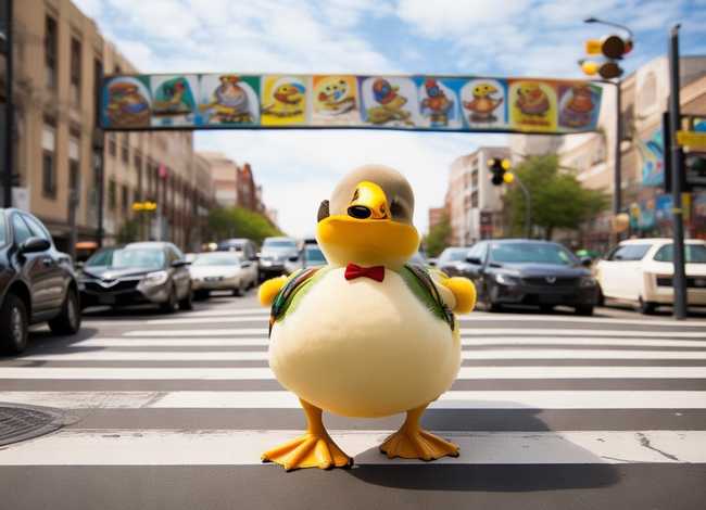 过马路小故事配图 关于鸭子过马路的故事