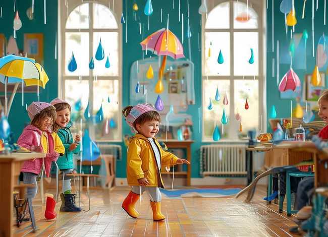 下雨天的故事幼儿图画;幼儿园教案-顽皮的雨滴 下雨天的故事幼儿图画;幼儿园教案-顽皮的雨滴