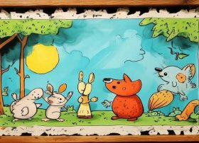 儿童简笔连环画小故事；伊索寓言插画简笔画-伊索寓言手抄报怎么画