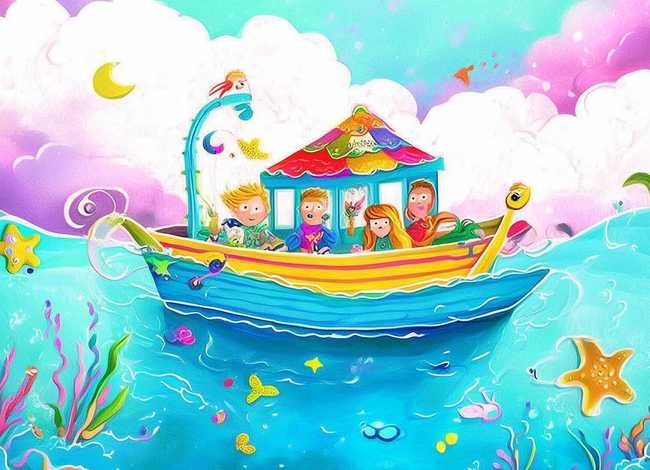 儿童绘本插图画、绘本解读《小船旅行》 儿童绘本插图画、绘本解读《小船旅行》