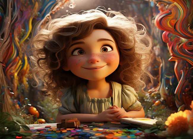 儿童故事绘画图片6张（那个画画里面最会讲故事的安安,后来画成什么样子了呢-5）