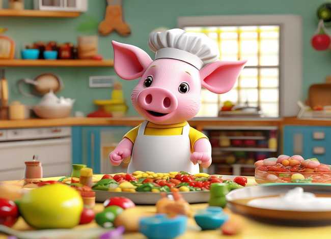 贝易儿童早教故事机 - 猪猪开饭早教机使用说明