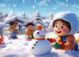 幼儿故事快乐的我 - 幼儿园寒假里的故事