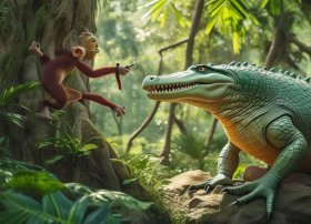 儿童故事鳄鱼和猴子；鳄鱼和猴子寓言故事