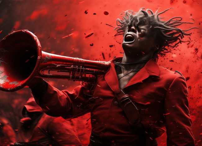 红色革命故事简笔画 吹冲锋号的人怎么画