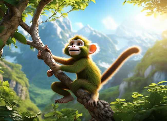 我要听猴子的故事，小猴子上山的故事