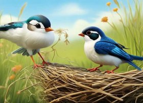 儿童故事小燕子搭窝的故事；杜鹃学搭窝童话故事