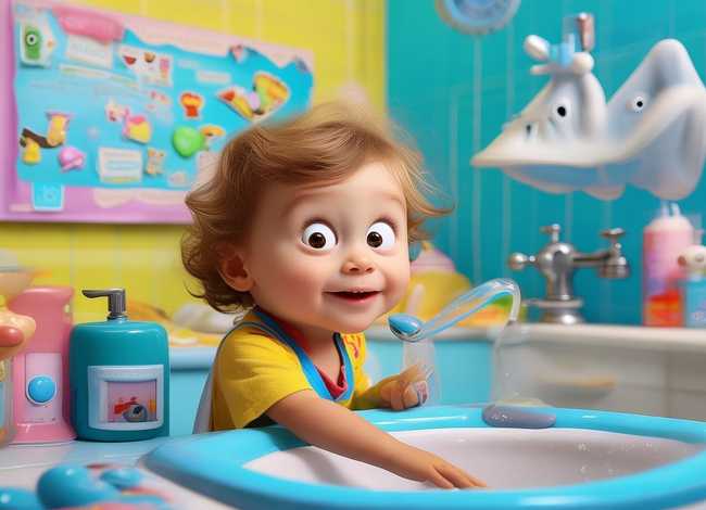 儿童洗手科普小故事视频；孩子日常上厕所游戏