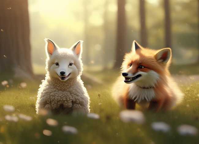 儿童故事狐狸与小羊视频 - 小羊寓言故事