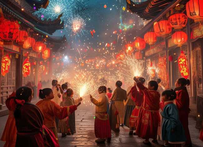 放鞭炮故事图片;春节放鞭炮的传说来历 放鞭炮故事图片;春节放鞭炮的传说来历