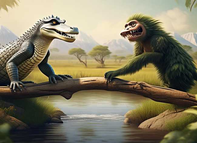 儿童英语小故事1一2分钟易背猴子和鳄鱼ppt 非洲民间故事猴子与鳄鱼中鳄鱼和猴子为什么变成了敌人