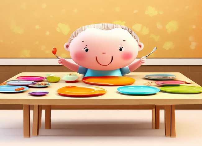 儿童自己吃饭简笔画 - 怎么画一个人桌子上吃饭 简笔画