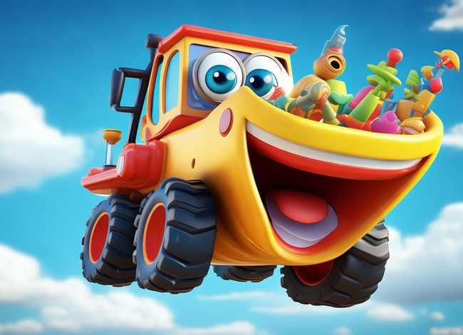 挖土机儿童故事3-6岁（绘本讲师训练营【29期】19-21阅读原创《会飞的挖土机》）