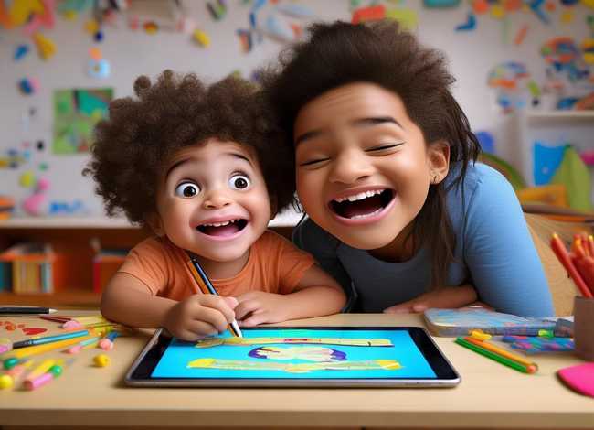 儿童插画图片素材、如何用ipad画插画手机也可以画画——带娃画画两不误的神器