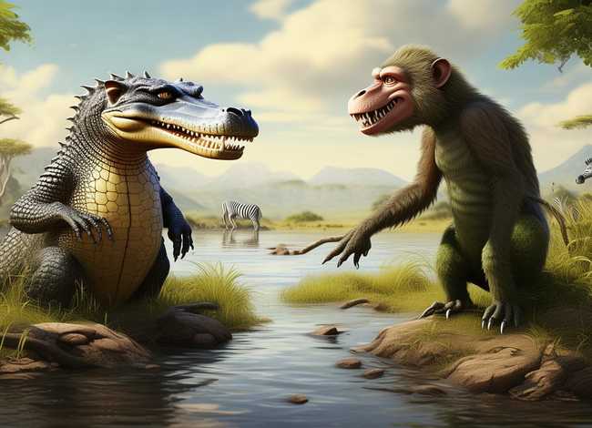 儿童英语小故事1一2分钟易背猴子和鳄鱼ppt 非洲民间故事猴子与鳄鱼中鳄鱼和猴子为什么变成了敌人