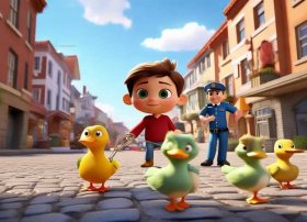 儿童故事过马路绘本 - 绘本阅读推荐-让路给小鸭子