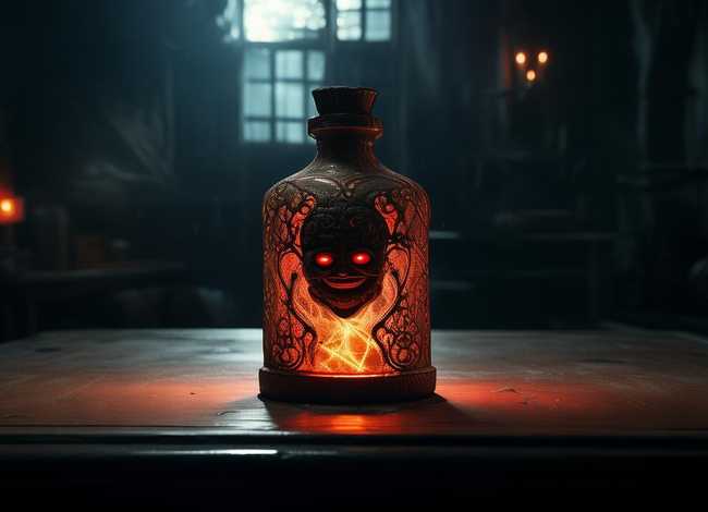 瓶子里的魔鬼儿童故事、胆瓶里的魔鬼