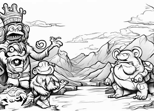 儿童故事插画简笔画黑白，西游记的插画简笔画-西游记的画怎么画