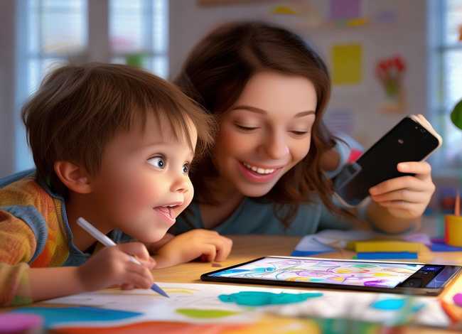 儿童插画图片素材、如何用ipad画插画手机也可以画画——带娃画画两不误的神器