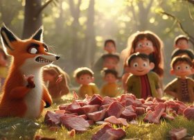 儿童寓言故事狐狸分肉，寓言故事中带狐狸俩字儿的寓言故事