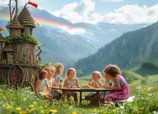 儿童野餐故事（二年级一百字山上的童话故事）