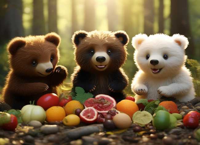 挑食的故事视频，三只小熊不挑食的故事