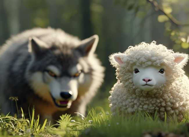 儿童故事小羊和大灰狼的故事 - 大灰狼和小绵羊的故事 儿童故事小羊和大灰狼的故事 - 大灰狼和小绵羊的故事