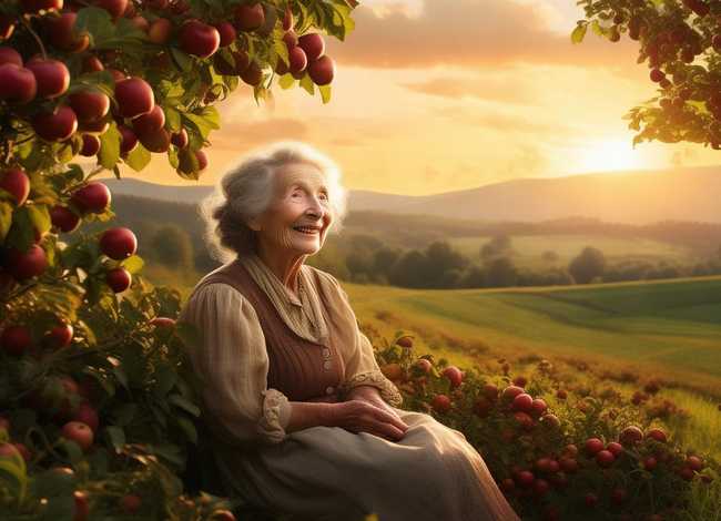 德语睡前故事（苹果树上的外婆的梗概）