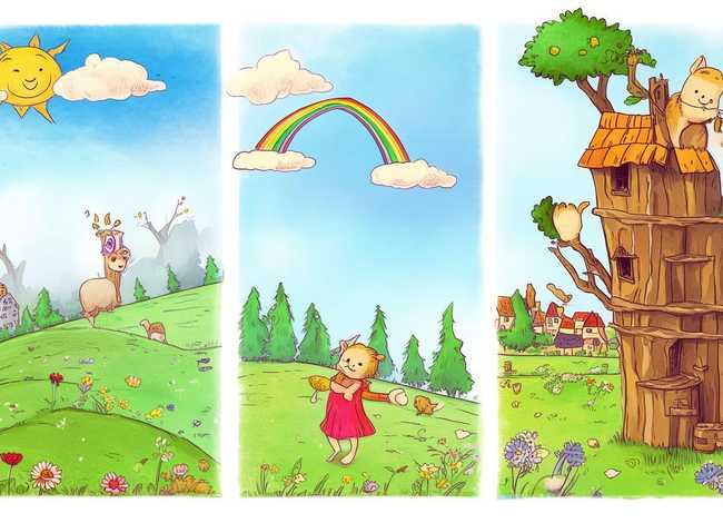 儿童小故事图片配图 故事插画三张图-故事插图怎么画简单又好看