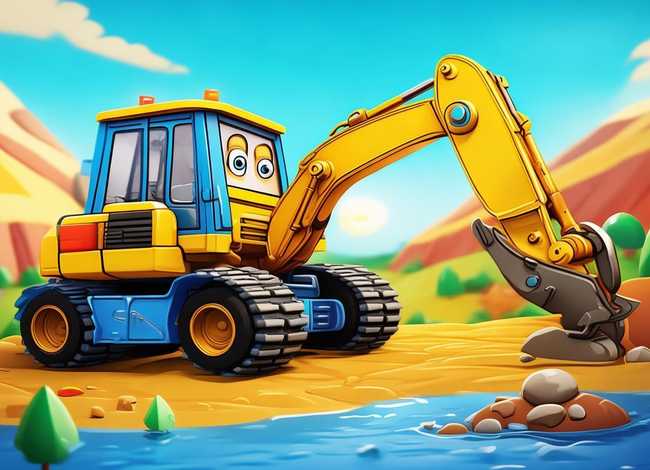 挖土机故事视频，有没有一款挖土机的动画片啊宝宝非要看