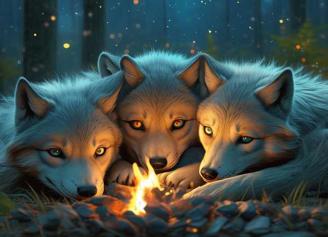 睡前故事三只小狼；读《狼王梦》有感