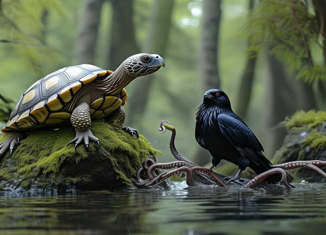 乌龟乌鸦和乌贼的完整故事（乌鸦和乌龟的故事原文）