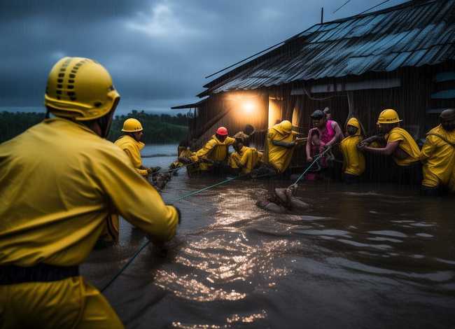 抗洪救灾小故事 - 防汛抗洪的感人故事