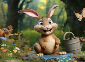 儿童情景剧故事表演 - 儿童小故事情景剧倒霉的兔子哥