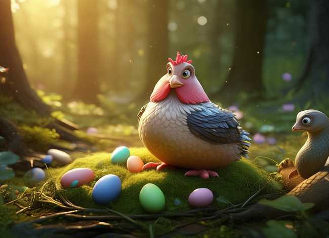 母鸡下蛋童话故事，母鸡和蛇童话故事