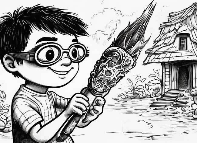 神笔马良故事配图简笔连环画 神笔马良算是中国传统故事