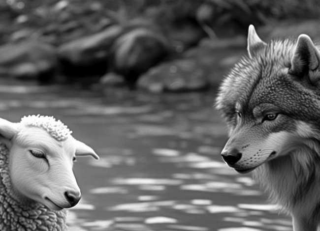 狼和小羊故事完整经典 - 狼和小羊 的寓言故事