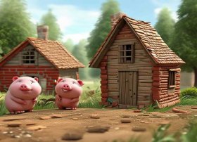 三只小猪盖房子故事完整，三只小猪盖房子的故事