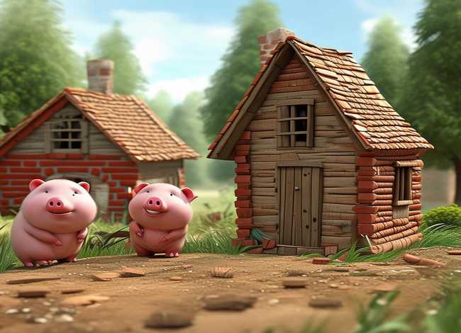 三只小猪盖房子故事完整，三只小猪盖房子的故事