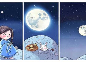 小学生嫦娥奔月故事简笔连环画；a4纸画横钩图的连环画中国古代故事怎么画