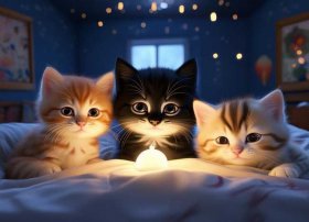 儿童睡前故事三只小猫咪，幼儿睡前的动物小故事