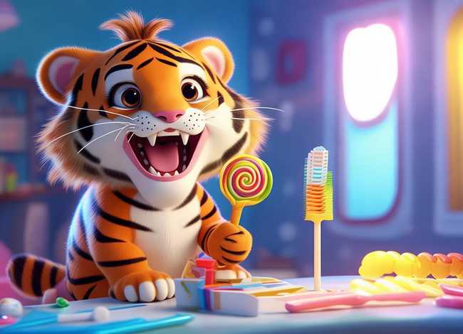 老虎吃糖的故事绘本（幼儿园刷牙教案）