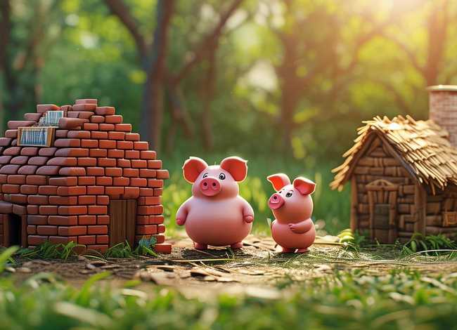 儿童故事动画视频三只小猪（三只小猪盖房子的故事）