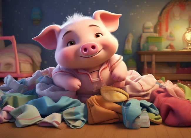 儿童睡前故事小猪找衣服 幼儿睡前故事文字版3-6岁