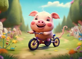 儿童故事小猪 - 幼儿故事《小猪学本领》