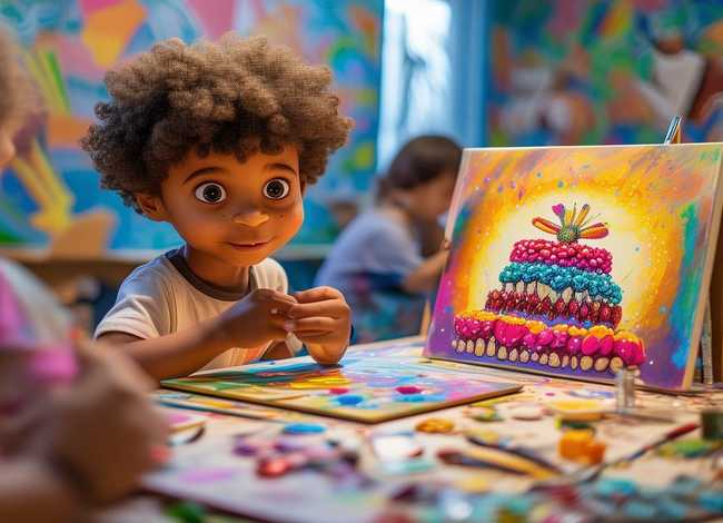 绘本故事儿童画；涂鸦班《萤火虫》《爱的蛋糕》作品点评